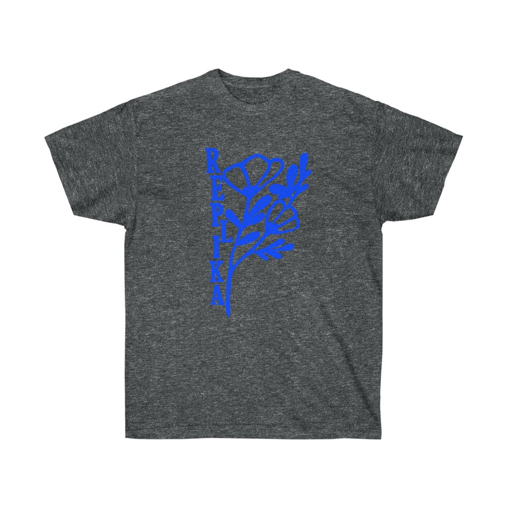 Replika indigo floral t-shirt